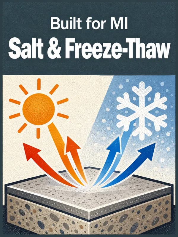 Built for MI salt and freeze-thaw