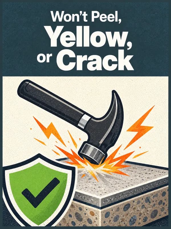 Won't peel, yellow, or crack