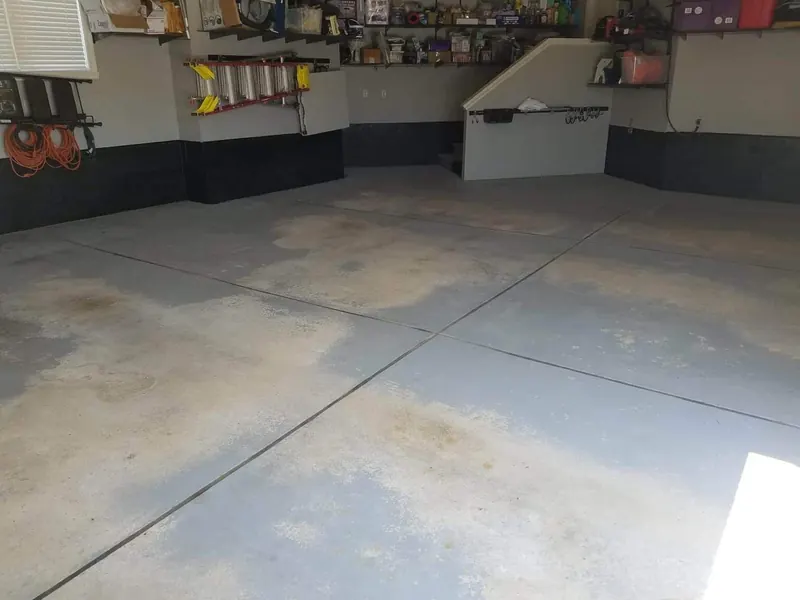Garage floor before GatorGuard installation