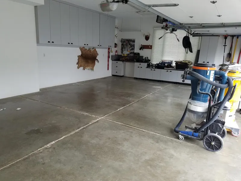 Garage floor before GatorGuard installation
