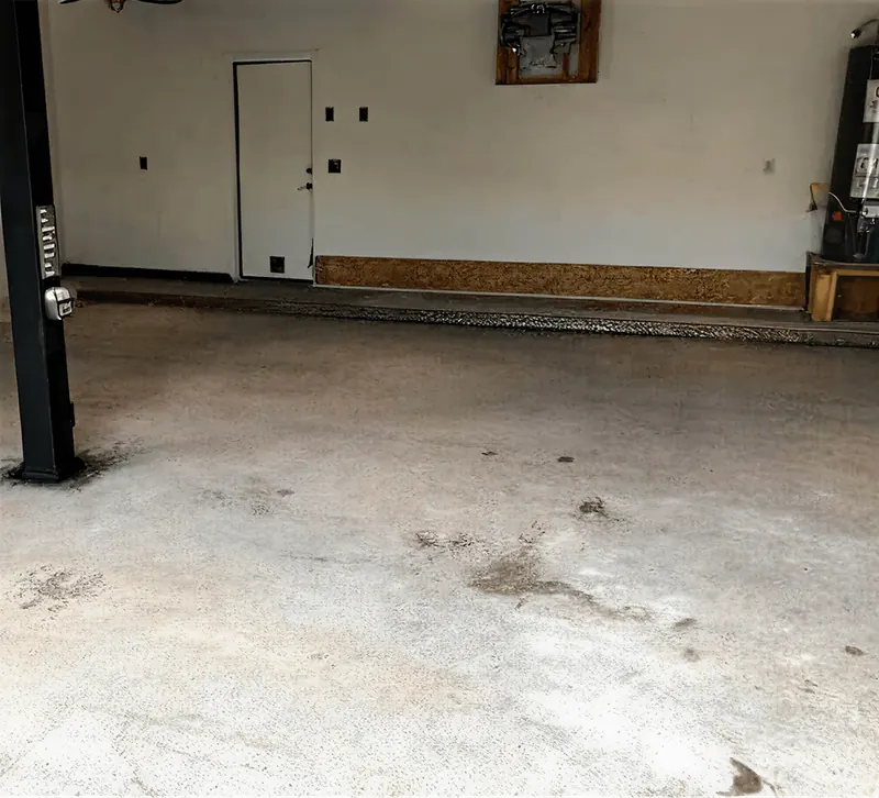Garage floor before GatorGuard installation
